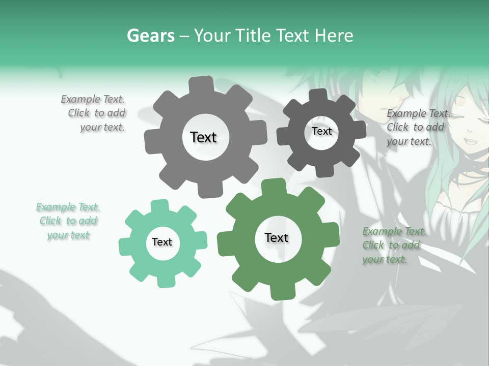 A Couple Of Anime Characters Standing Next To Each Other PowerPoint Template