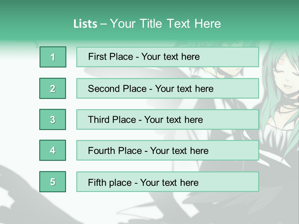 A Couple Of Anime Characters Standing Next To Each Other PowerPoint Template