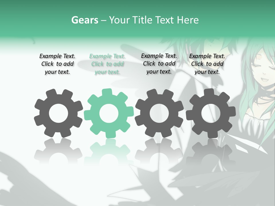 A Couple Of Anime Characters Standing Next To Each Other PowerPoint Template