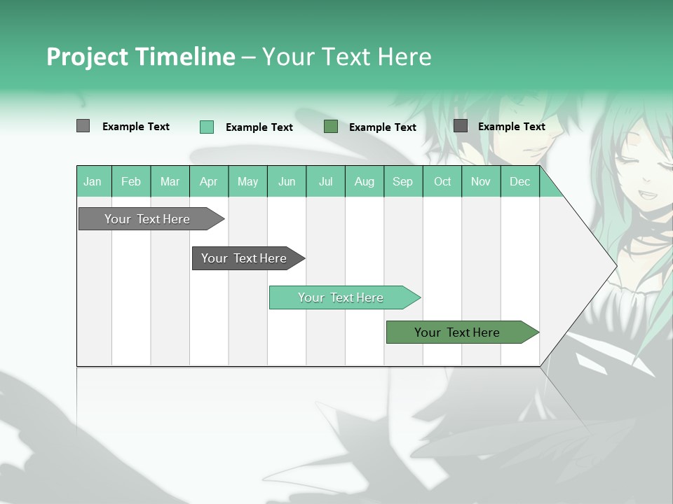 A Couple Of Anime Characters Standing Next To Each Other PowerPoint Template