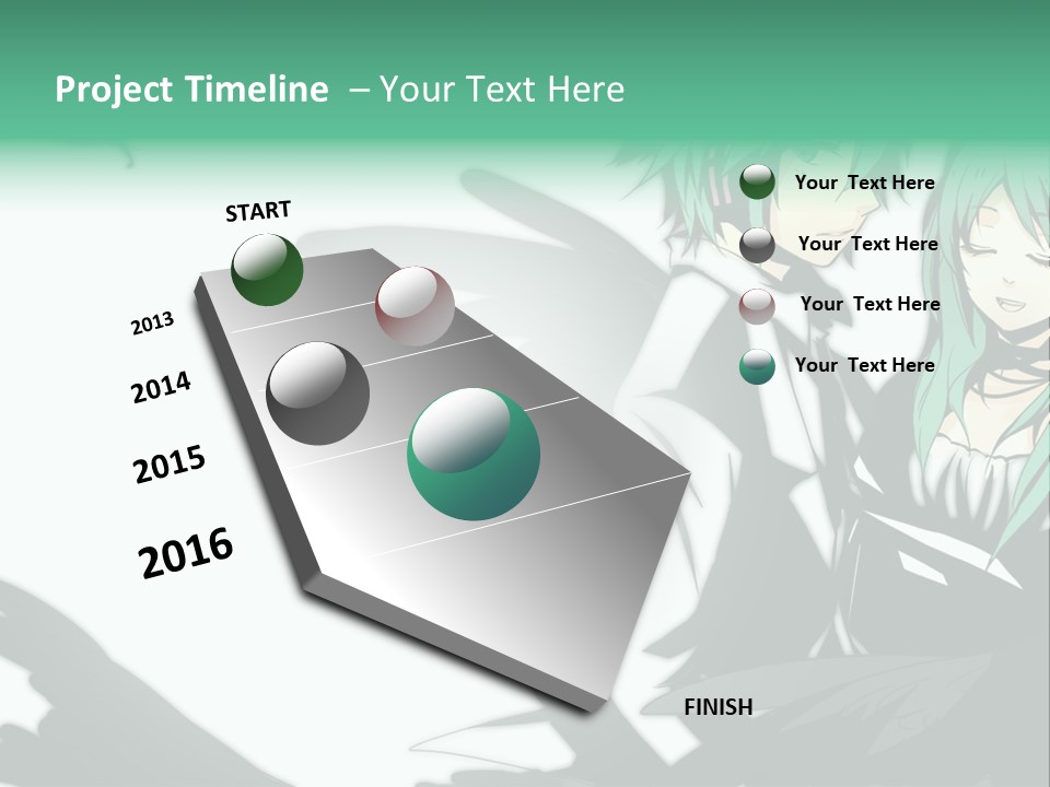 A Couple Of Anime Characters Standing Next To Each Other PowerPoint Template