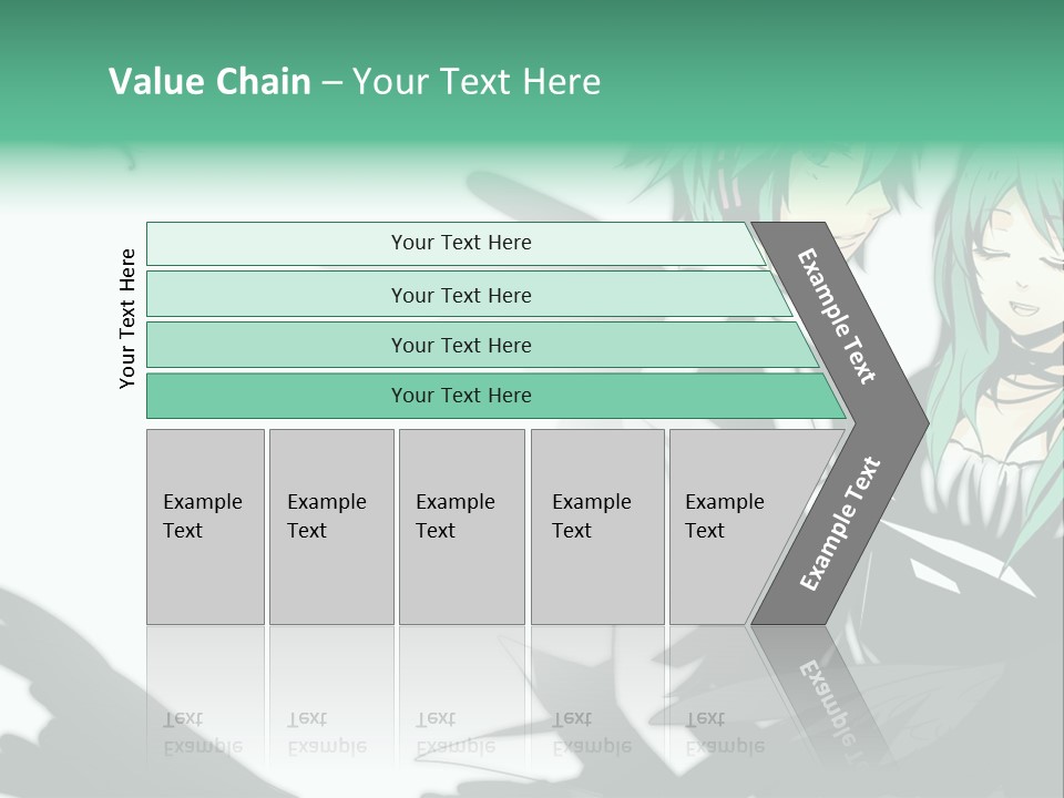A Couple Of Anime Characters Standing Next To Each Other PowerPoint Template