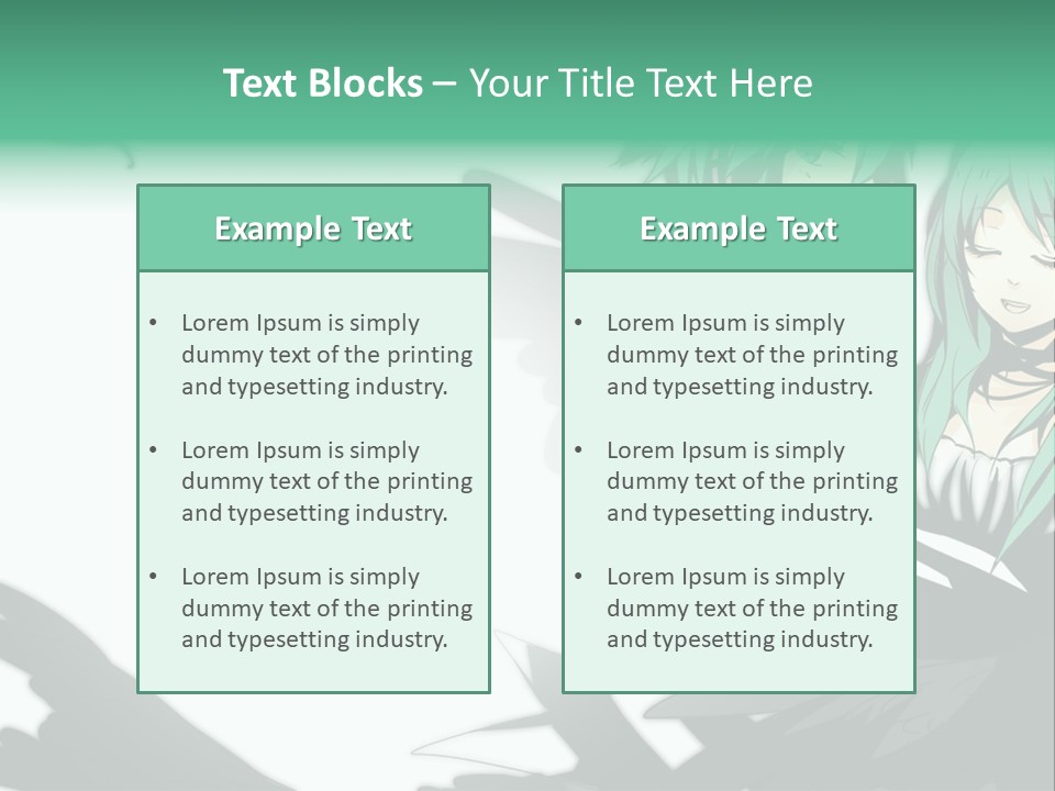 A Couple Of Anime Characters Standing Next To Each Other PowerPoint Template
