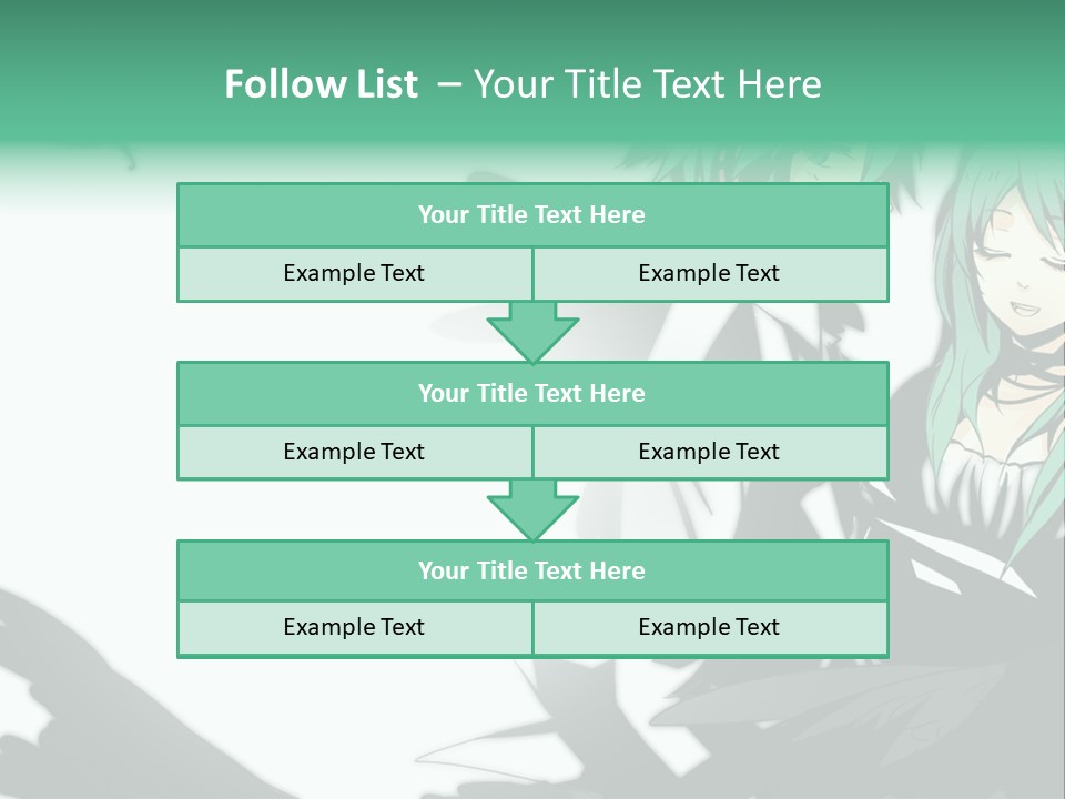 A Couple Of Anime Characters Standing Next To Each Other PowerPoint Template