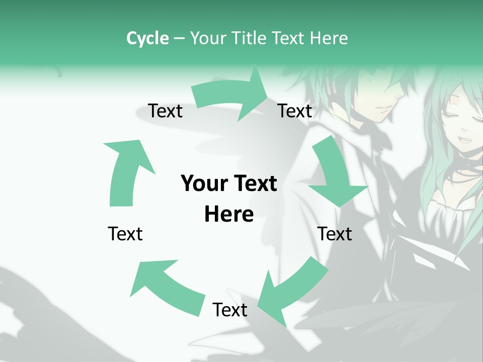 A Couple Of Anime Characters Standing Next To Each Other PowerPoint Template