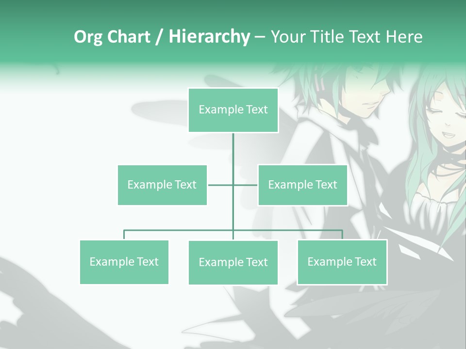 A Couple Of Anime Characters Standing Next To Each Other PowerPoint Template