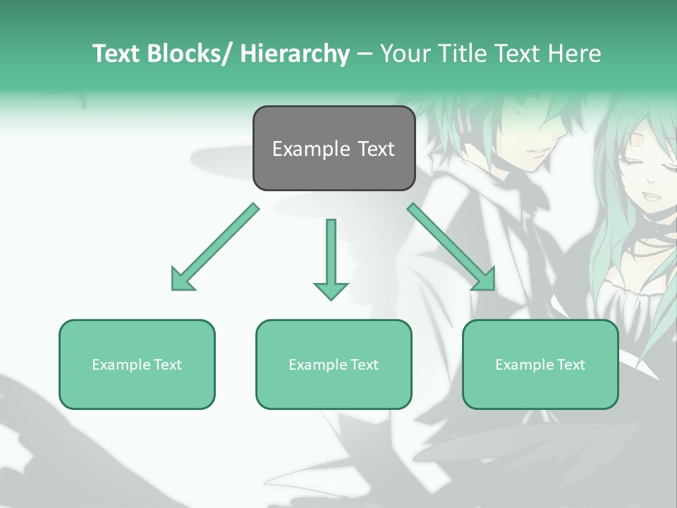A Couple Of Anime Characters Standing Next To Each Other PowerPoint Template