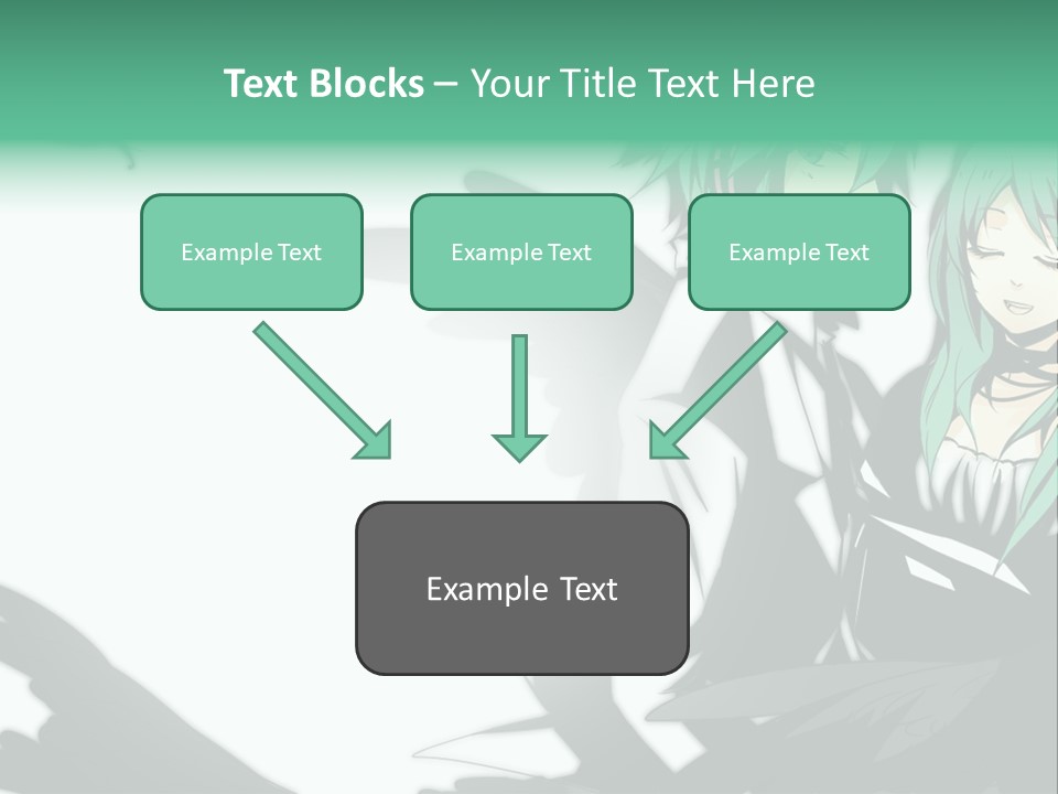 A Couple Of Anime Characters Standing Next To Each Other PowerPoint Template