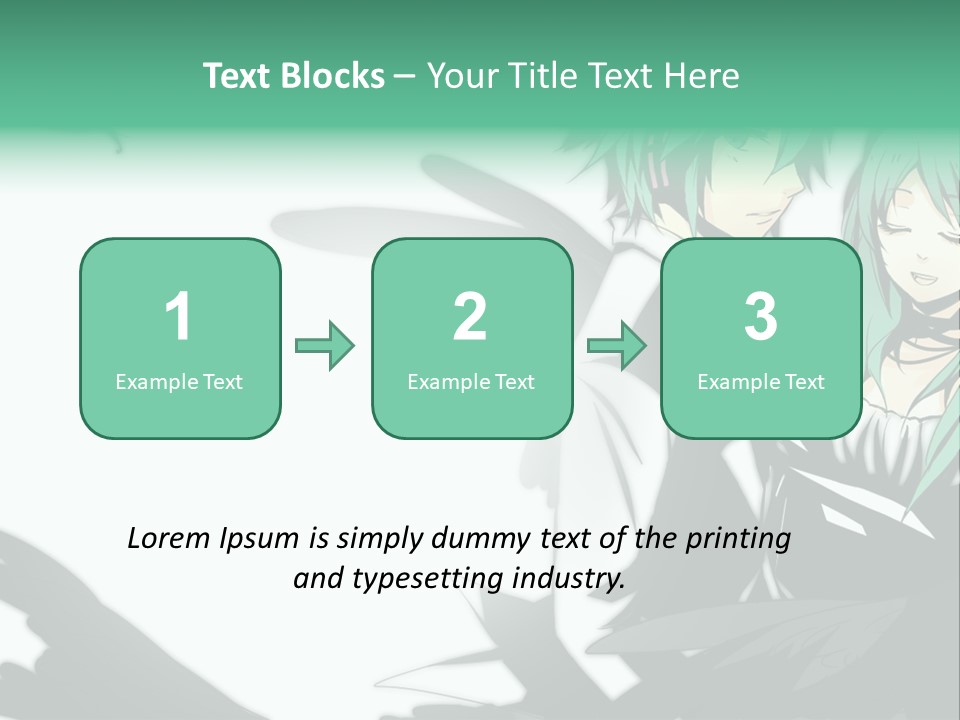 A Couple Of Anime Characters Standing Next To Each Other PowerPoint Template