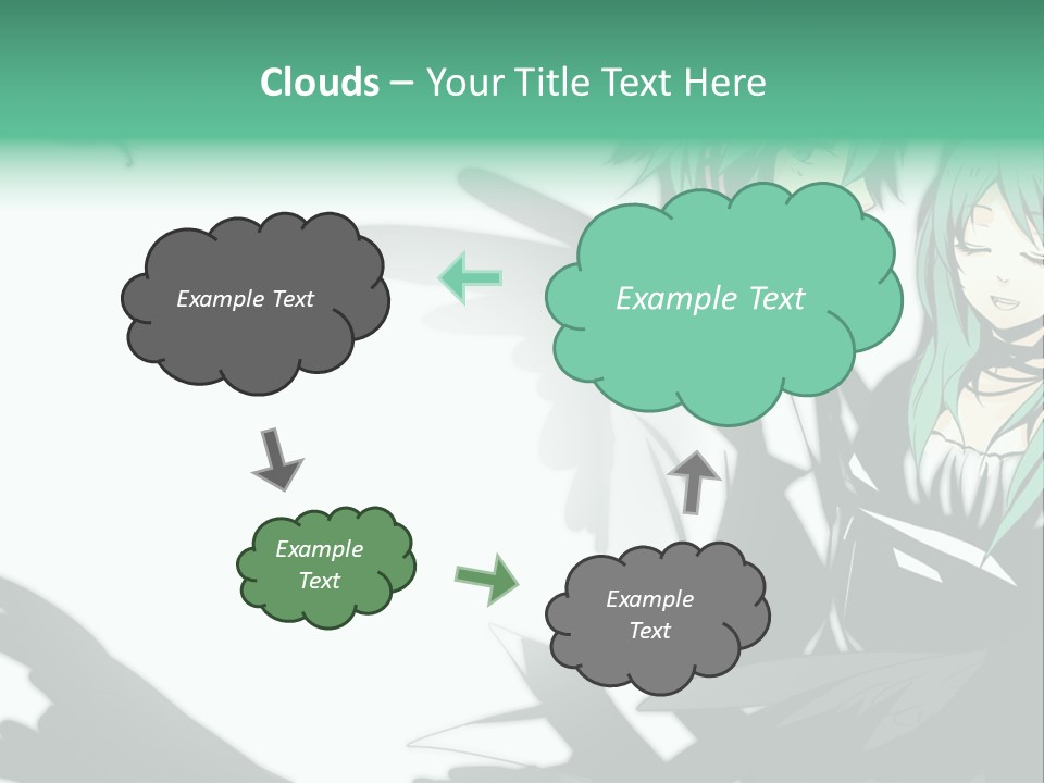 A Couple Of Anime Characters Standing Next To Each Other PowerPoint Template