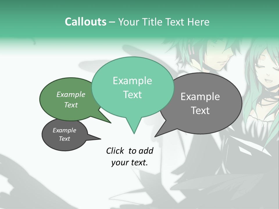 A Couple Of Anime Characters Standing Next To Each Other PowerPoint Template