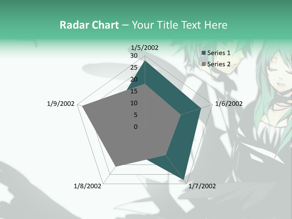 A Couple Of Anime Characters Standing Next To Each Other PowerPoint Template
