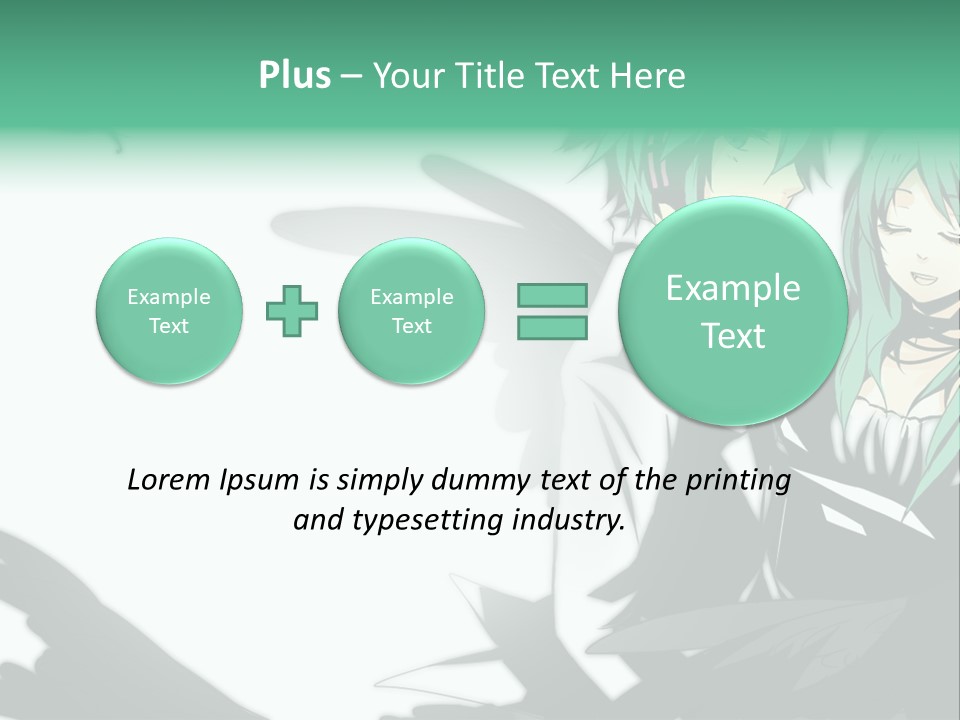 A Couple Of Anime Characters Standing Next To Each Other PowerPoint Template