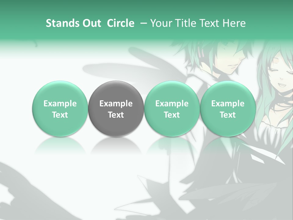 A Couple Of Anime Characters Standing Next To Each Other PowerPoint Template