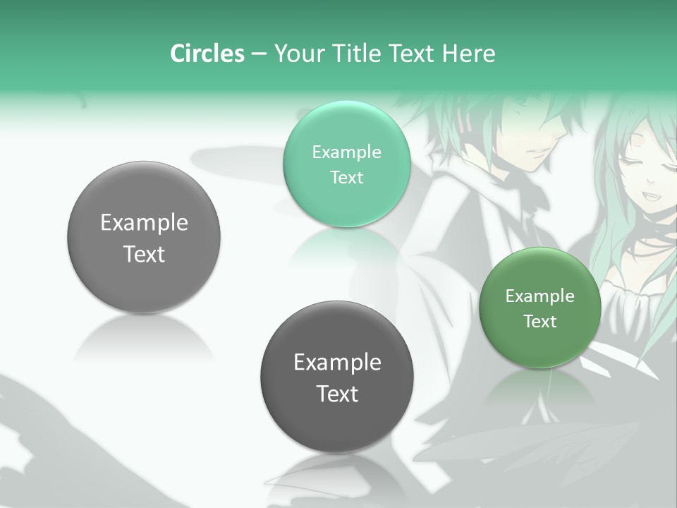 A Couple Of Anime Characters Standing Next To Each Other PowerPoint Template
