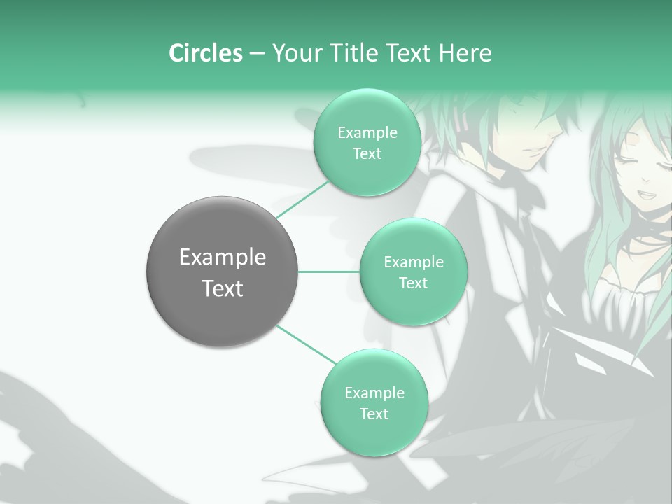 A Couple Of Anime Characters Standing Next To Each Other PowerPoint Template