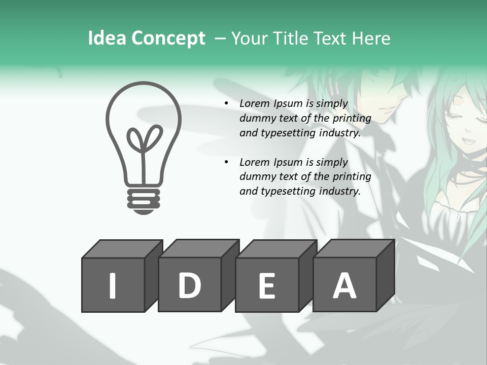 A Couple Of Anime Characters Standing Next To Each Other PowerPoint Template