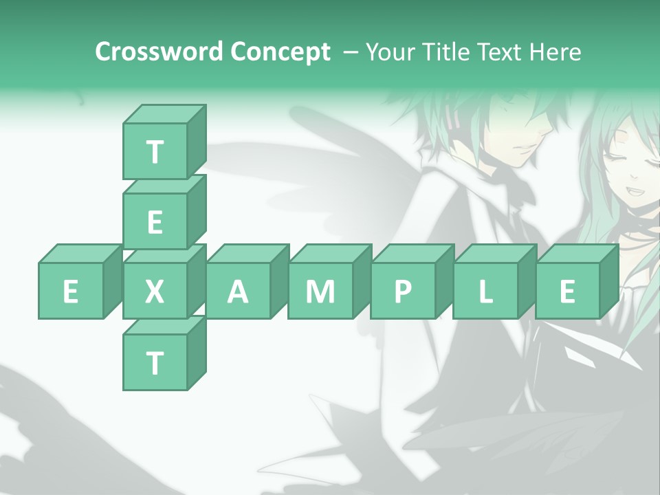 A Couple Of Anime Characters Standing Next To Each Other PowerPoint Template