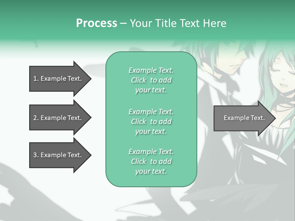 A Couple Of Anime Characters Standing Next To Each Other PowerPoint Template