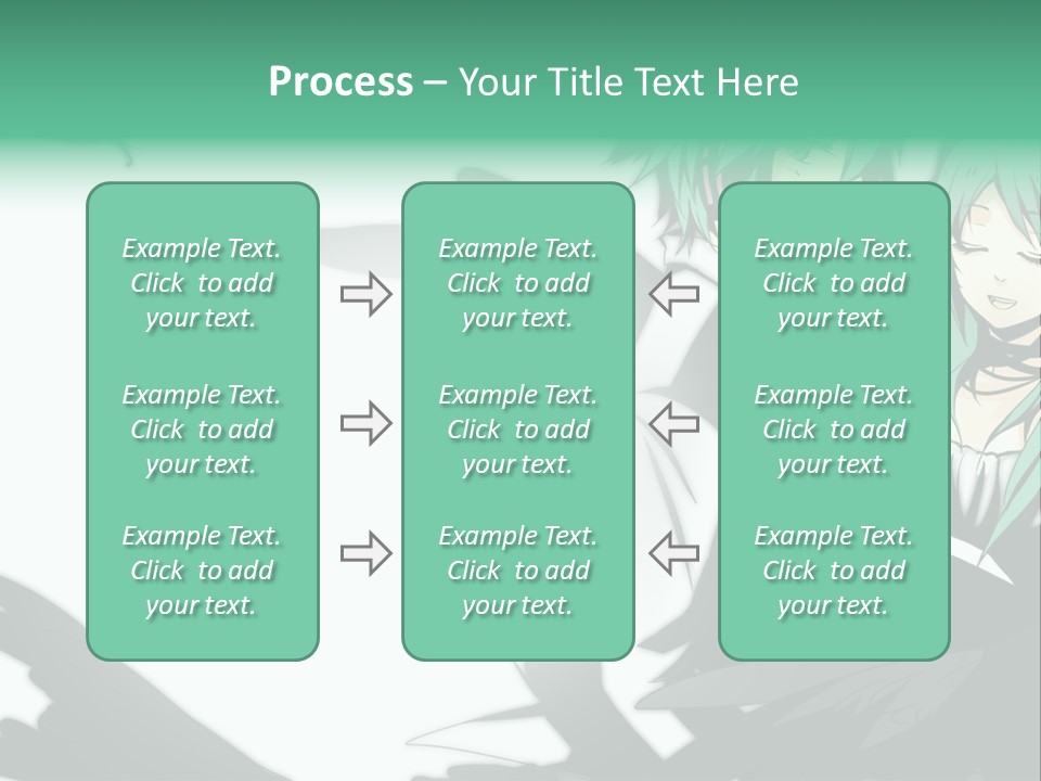A Couple Of Anime Characters Standing Next To Each Other PowerPoint Template
