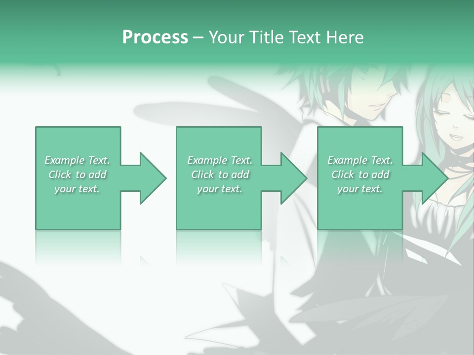 A Couple Of Anime Characters Standing Next To Each Other PowerPoint Template