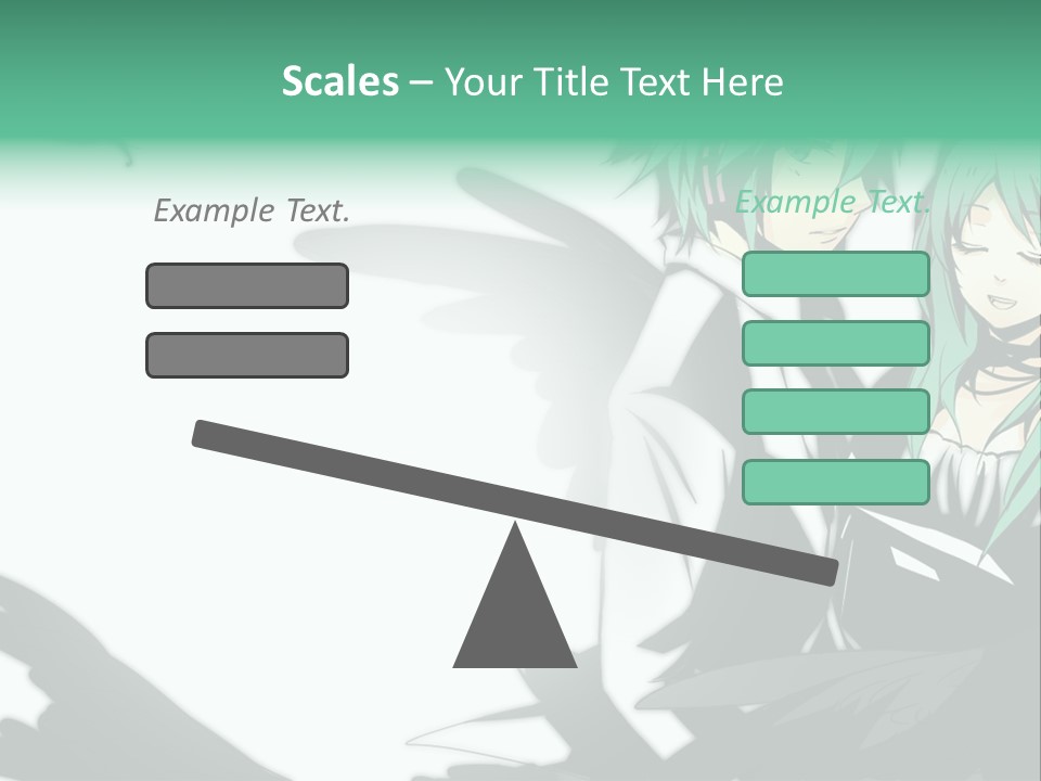 A Couple Of Anime Characters Standing Next To Each Other PowerPoint Template