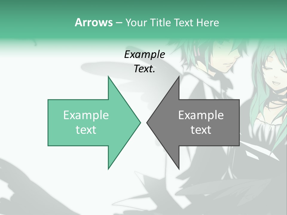A Couple Of Anime Characters Standing Next To Each Other PowerPoint Template