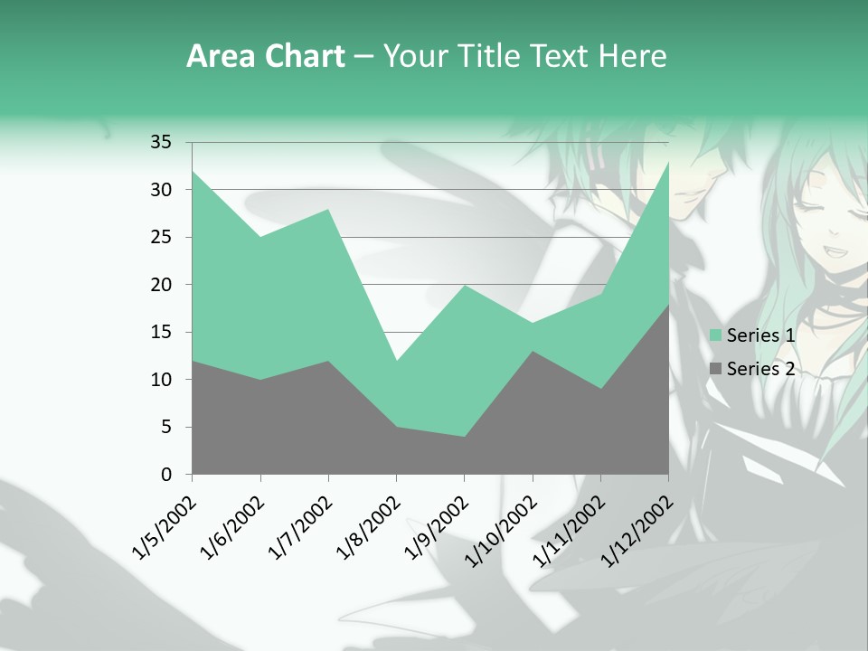 A Couple Of Anime Characters Standing Next To Each Other PowerPoint Template