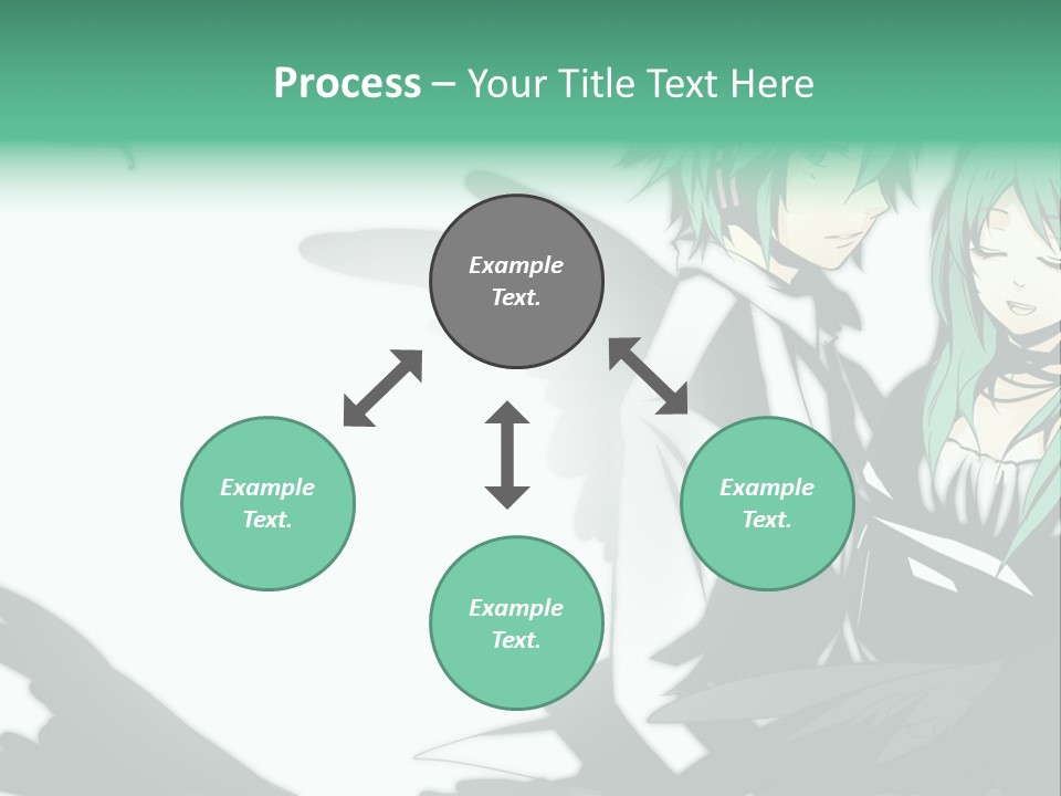A Couple Of Anime Characters Standing Next To Each Other PowerPoint Template