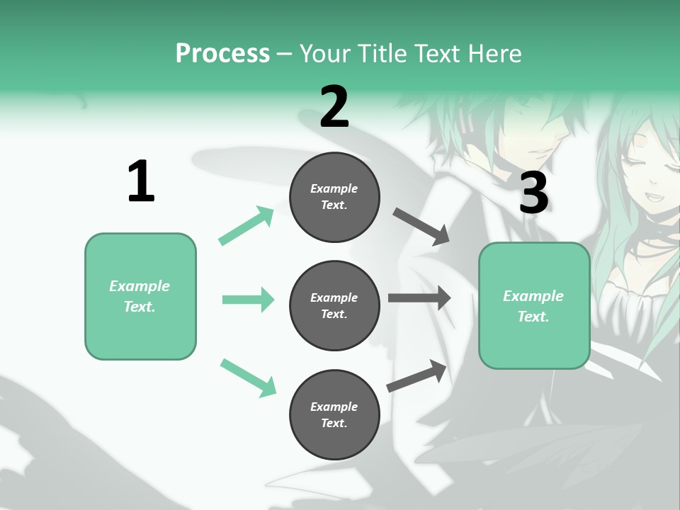 A Couple Of Anime Characters Standing Next To Each Other PowerPoint Template