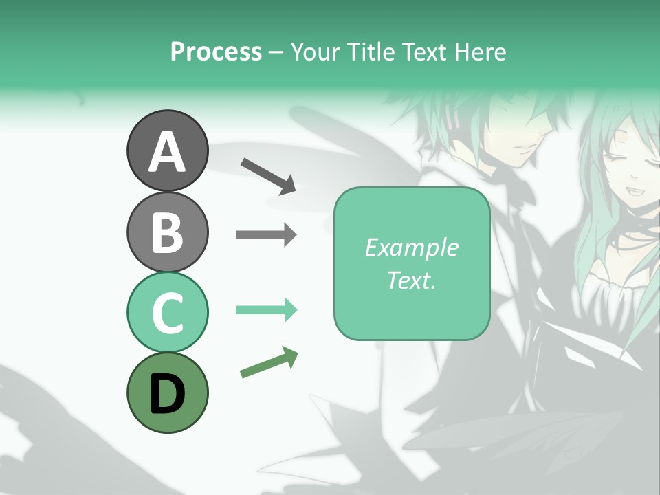 A Couple Of Anime Characters Standing Next To Each Other PowerPoint Template