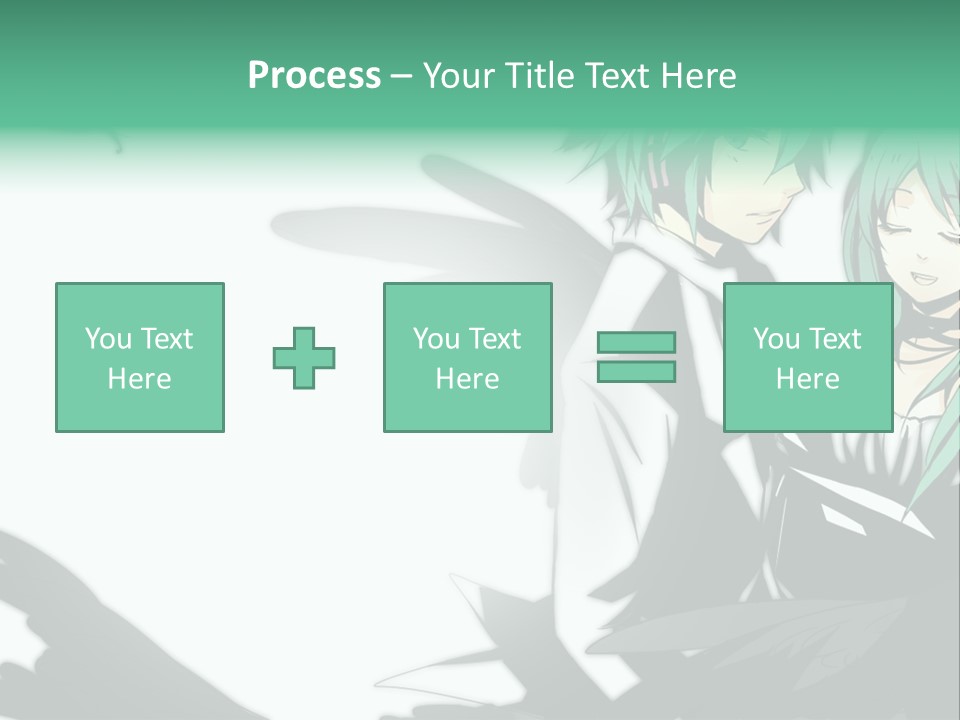 A Couple Of Anime Characters Standing Next To Each Other PowerPoint Template