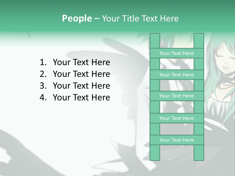 A Couple Of Anime Characters Standing Next To Each Other PowerPoint Template