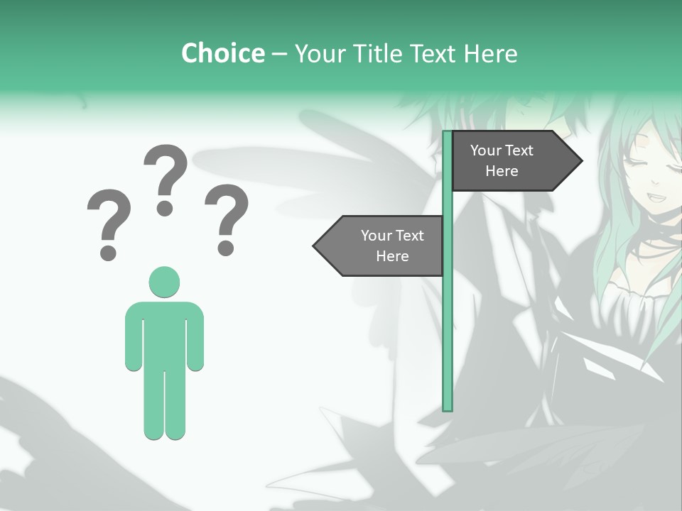 A Couple Of Anime Characters Standing Next To Each Other PowerPoint Template