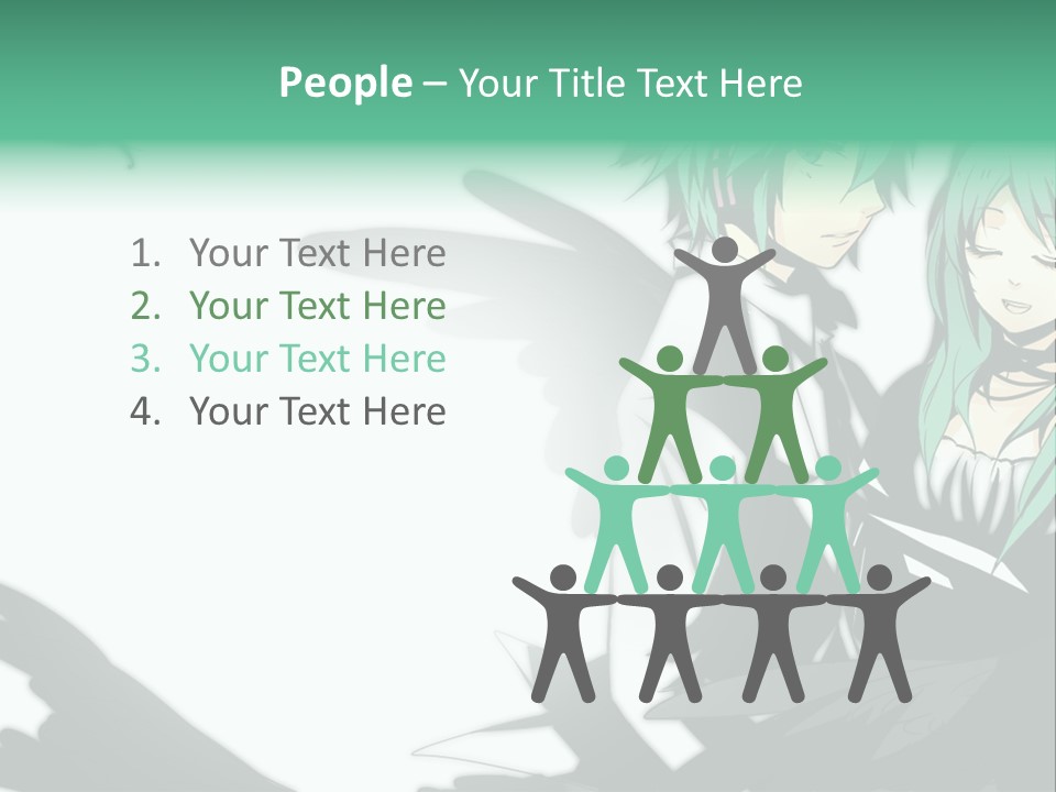 A Couple Of Anime Characters Standing Next To Each Other PowerPoint Template