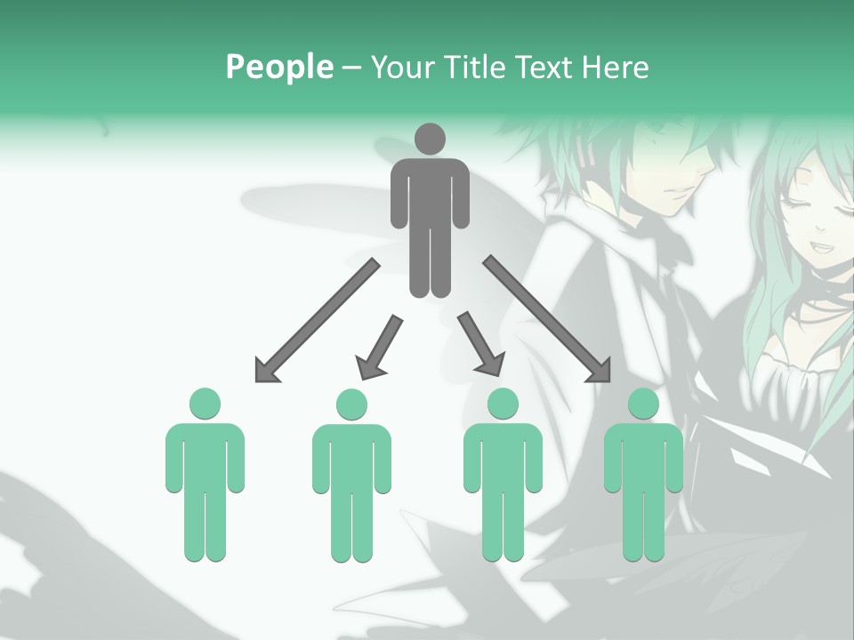 A Couple Of Anime Characters Standing Next To Each Other PowerPoint Template