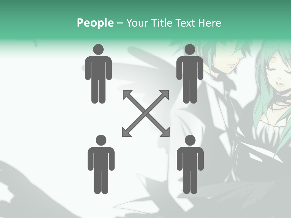 A Couple Of Anime Characters Standing Next To Each Other PowerPoint Template