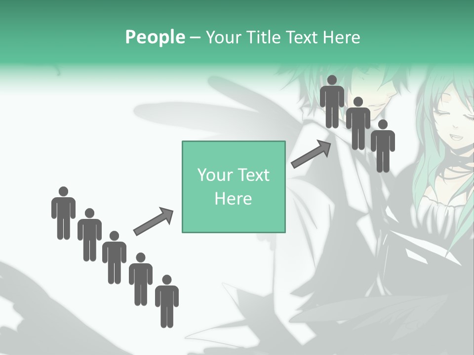 A Couple Of Anime Characters Standing Next To Each Other PowerPoint Template