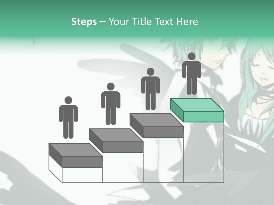 A Couple Of Anime Characters Standing Next To Each Other PowerPoint Template
