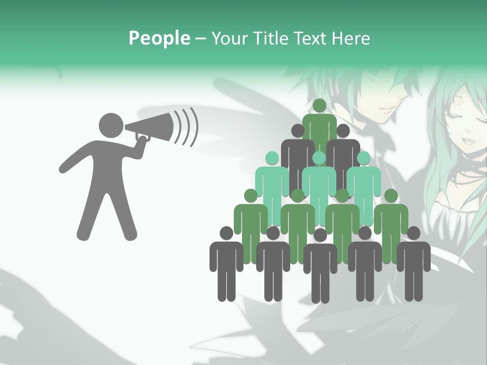 A Couple Of Anime Characters Standing Next To Each Other PowerPoint Template