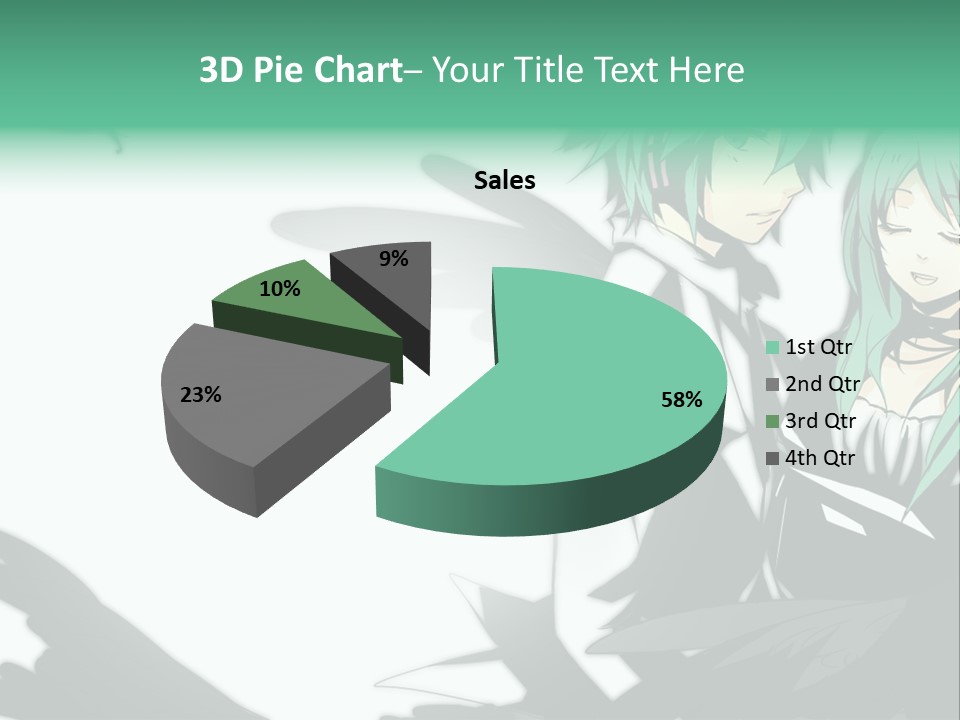 A Couple Of Anime Characters Standing Next To Each Other PowerPoint Template