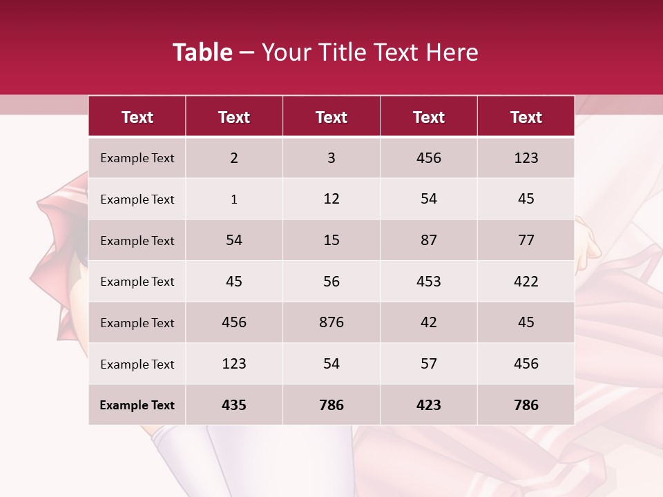 A Woman In A Short Skirt And Stockings Is Standing In Front Of A Red Background PowerPoint Template