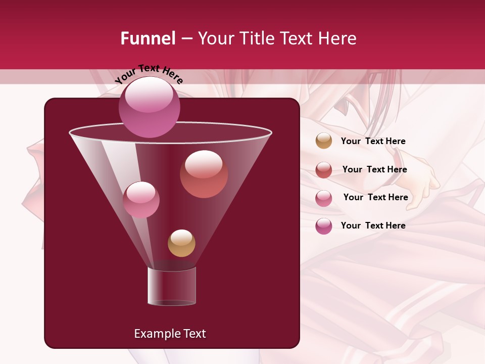 A Woman In A Short Skirt And Stockings Is Standing In Front Of A Red Background PowerPoint Template