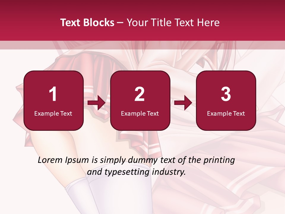 A Woman In A Short Skirt And Stockings Is Standing In Front Of A Red Background PowerPoint Template