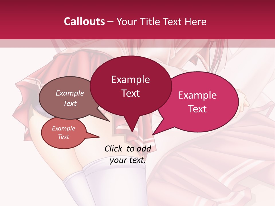 A Woman In A Short Skirt And Stockings Is Standing In Front Of A Red Background PowerPoint Template