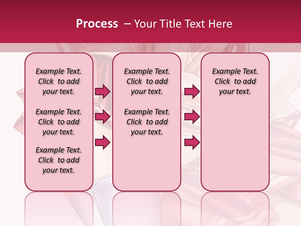 A Woman In A Short Skirt And Stockings Is Standing In Front Of A Red Background PowerPoint Template