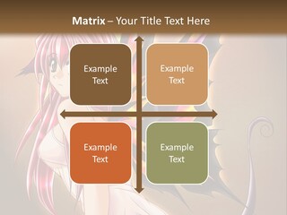 A Pretty Pink Fairy With A Dragon Wings On Her Back PowerPoint Template