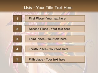 A Pretty Pink Fairy With A Dragon Wings On Her Back PowerPoint Template