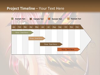 A Pretty Pink Fairy With A Dragon Wings On Her Back PowerPoint Template