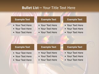 A Pretty Pink Fairy With A Dragon Wings On Her Back PowerPoint Template